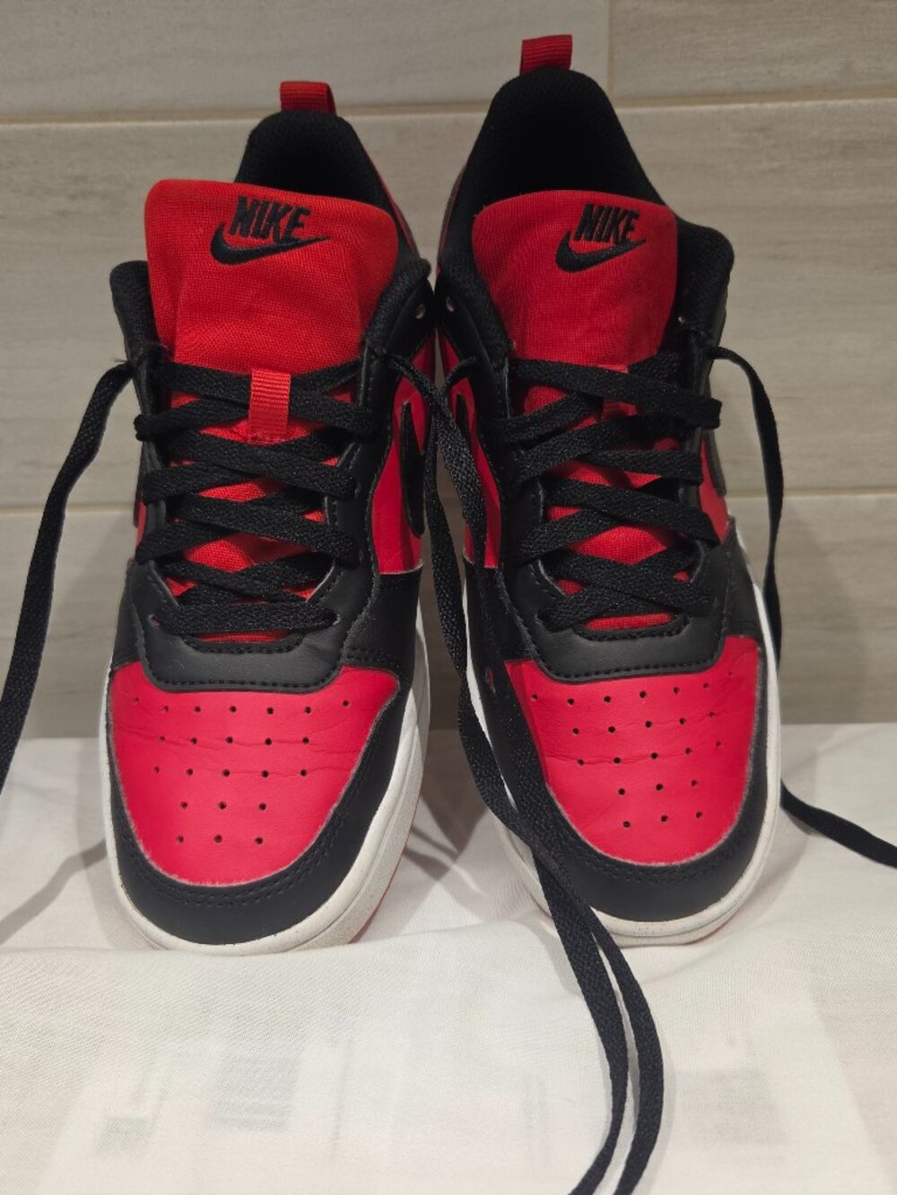 NIKE COURT BOROUGH LOW "RECRAFT" SNEAKERS, SIZE 6Y (STYLE DV5456-600)